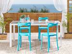 Chaise de salle à manger CAMOGLI Bleu - Turquoise - Lot de 4