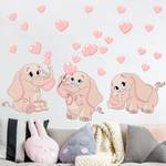Drei rosa Elefantenbabies Herzen mit