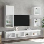 TV-Schrank mit LED-Leuchten D778 Weiß