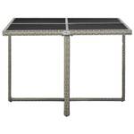 Gartenmöbel-Set Grau - Metall - Polyrattan - 109 x 74 x 109 cm