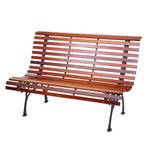 Banc de jardin F97 2 places Noir - Imitation teck