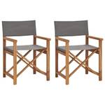 Regiestuhl (2er Set) 3143629 Grau - Massivholz - Holzart/Dekor - 57 x 85 x 54 cm