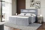 Boxspringbett - NOEL LED Grau - Breite: 120 cm - H3