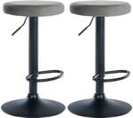 Tabouret de bar Ponte Lot de 2 Gris