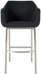 Tabouret de bar Monea Anthracite - Argenté