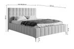 Bett mit Polsterrahmen SZEJLO Taupe - Breite: 180 cm