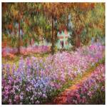 Leinwandbild Irisbeet in Garten Monets