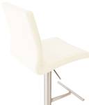 Tabouret de bar Cadiz Lot de 2 Blanc crème - Argenté