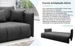 Sofa ASVIL 3-Sitze Enjoy 25 Grau