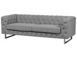 3-Sitzer Sofa VISSLAND Grau - Hellgrau - Silber