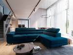 Ecksofa SELVA R-S Blau - Ecke davorstehend rechts