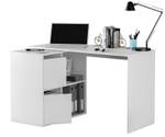Schreibtisch Divkovi Weiß - Holzwerkstoff - 152 x 74 x 49 cm
