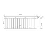 Französischer Balkon glänzend 90x225 cm Silber - Metall - 13 x 90 x 225 cm