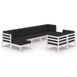 Garten-Lounge-Set (9-teilig) 3009743-2 Anthrazit - Weiß