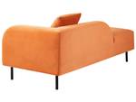 Chaiselongue LE CRAU Schwarz - Orange - Armlehne davorstehend links