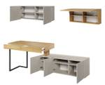 Kinderzimmer-Set TEEN FLEX 8-teilig Grau - Holzwerkstoff - 260 x 76 x 61 cm