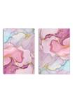 Aquarell Rosa Echtgold Poster Set Papier - 70 x 50 x 70 cm