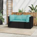 Ecksofa 3029629-4 (2er Set) Schwarz - Blau