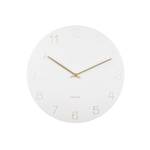 Horloge murale Charm Engraved Numbers Blanc