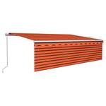 Auvent rétractable 3014349 Marron - Orange - 300 x 1 x 500 cm