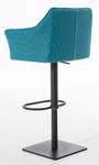 Tabouret de bar Damaso Lot de 2 Turquoise - Noir