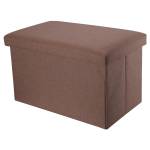 Sitzbank Sitzhocker Sitzwürfel Fußhocker Braun - Textil - 49 x 30 x 30 cm