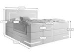 Boxspringbett ESTERO mit Bettkasten Schwarz - Breite: 200 cm - Wendbar H3/H4