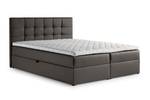 Boxspringbett TREZO 1 140cm MA996 Grau Grau - Holzwerkstoff - 146 x 104 x 208 cm