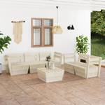 Garten-Lounge-Set Beige - Massivholz - Holzart/Dekor - 60 x 30 x 60 cm