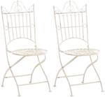 Chaises de jardin Sadao Lot de 2 Blanc crème