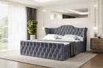 Boxspringbett VILA-Z Steingrau - Breite: 180 cm - H4