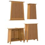 Badmöbel Set 3223463 (4-teilig) Braun - Massivholz - Holzart/Dekor - 70 x 63 x 32 cm