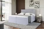 Boxspringbett PRESTON Hellgrau - Breite: 200 cm - H4