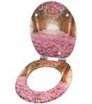 WC-Sitz mit Absenkautomatik Romantik Pink - Holzwerkstoff - 38 x 6 x 47 cm