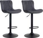 Tabourets de bar Linus Lot de 2 Noir