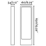 Wegeleuchte Das Grau - Glas - Metall - 6 x 65 x 6 cm