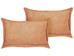 Kissen 2er Set ZINNIA Orange - 47 x 27 x 27 cm