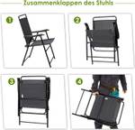 Outdoor-Klappstühlen AB92933DE(4er Set) Grau - Metall - 63 x 92 x 59 cm