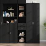 Highboard DE2594 Schwarz - Holzwerkstoff - 43 x 185 x 40 cm