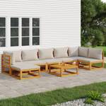 Garten-Lounge-Set 3028504-14 (8-teilig) Grau - Hellgrau