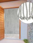 Seilvorhang Türvorhang Insektenvorhang Weiß - Textil - 90 x 200 x 1 cm
