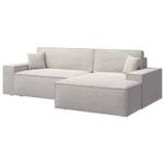 Ecksofa FARESE NEW Taupe - Ecke davorstehend rechts - Ottomane davorstehend rechts