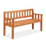 Holz Gartenbank 3-Sitzer Orange - Holzwerkstoff - 144 x 81 x 53 cm