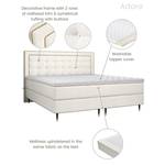 Boxspringbett Adore Bonellfederkern Beige - Breite: 180 cm