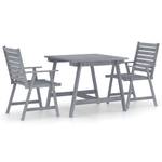 Gartenmöbel-Set Grau - Massivholz - Holzart/Dekor - 62 x 74 x 88 cm