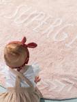 Waschbarer Kinderteppich Pink - Naturfaser - 100 x 1 x 100 cm