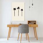 Tableau three black palm tree 60 x 90 cm - Métal