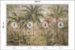 Papier Peint FORÊT TROPICALE Vintage 400 x 280 x 280 cm