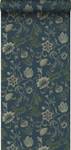 papier peint fleurs vintage 7371 Bleu