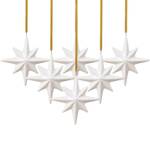 Ornamente Stern Winter Glow 6er Set Beige - Porzellan - 3 x 9 x 9 cm